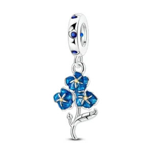 Charm Bouquet de Fleurs Bleues