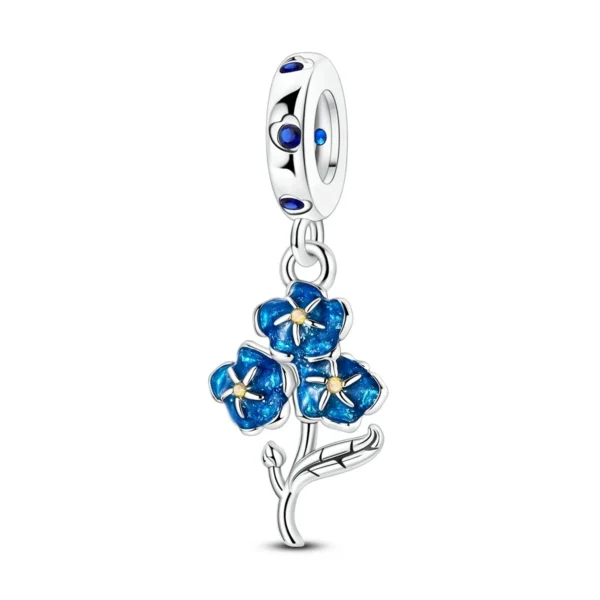 Charm Bouquet de Fleurs Bleues